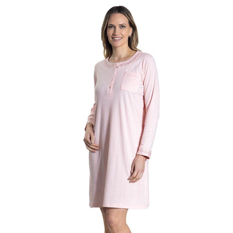 Camisola algodón acanalado con bordado rosa Art 241239-0