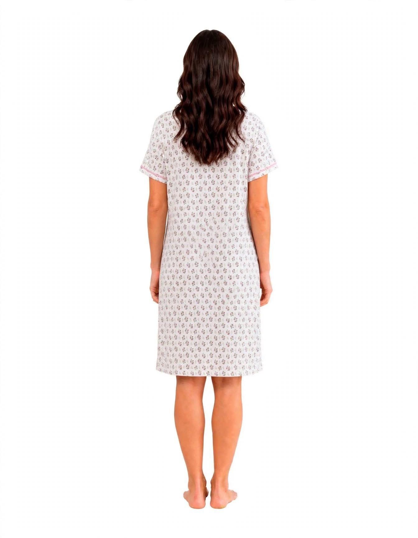 Camisola algodón estampada con botones 262216-2