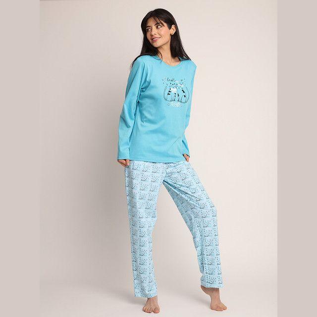 Pijama algodón estampado de gatitos 261501-0