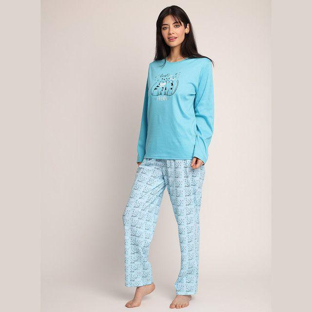 Pijama algodón estampado de gatitos 261501-1