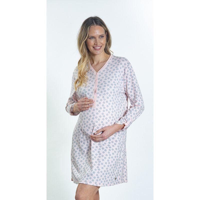 Camisola algodón con abertura 5 botones rosado Art 241240-2