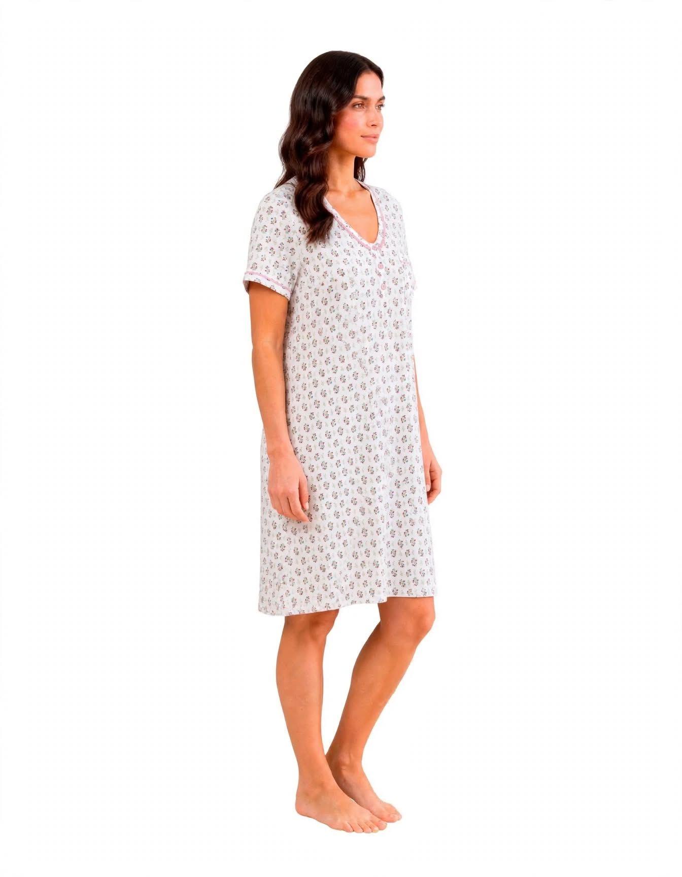 Camisola algodón estampada con botones 262216TE-1