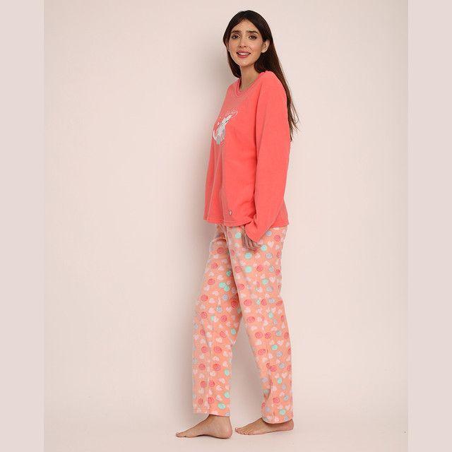 Pijama micropolar bordado gatos 261549-1