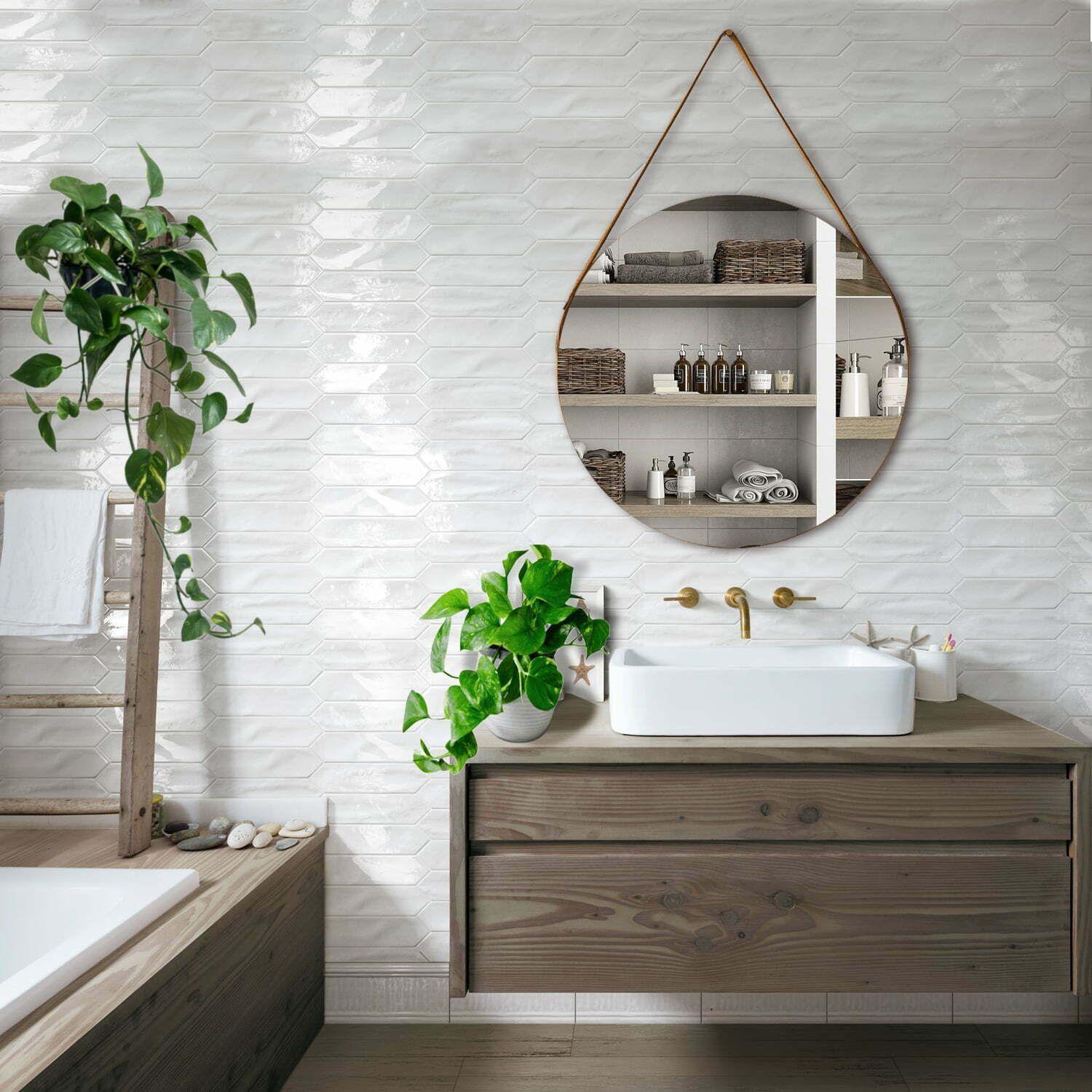 ESPEJO BELGA CON COLGANTE DE CUERO 38CM-0