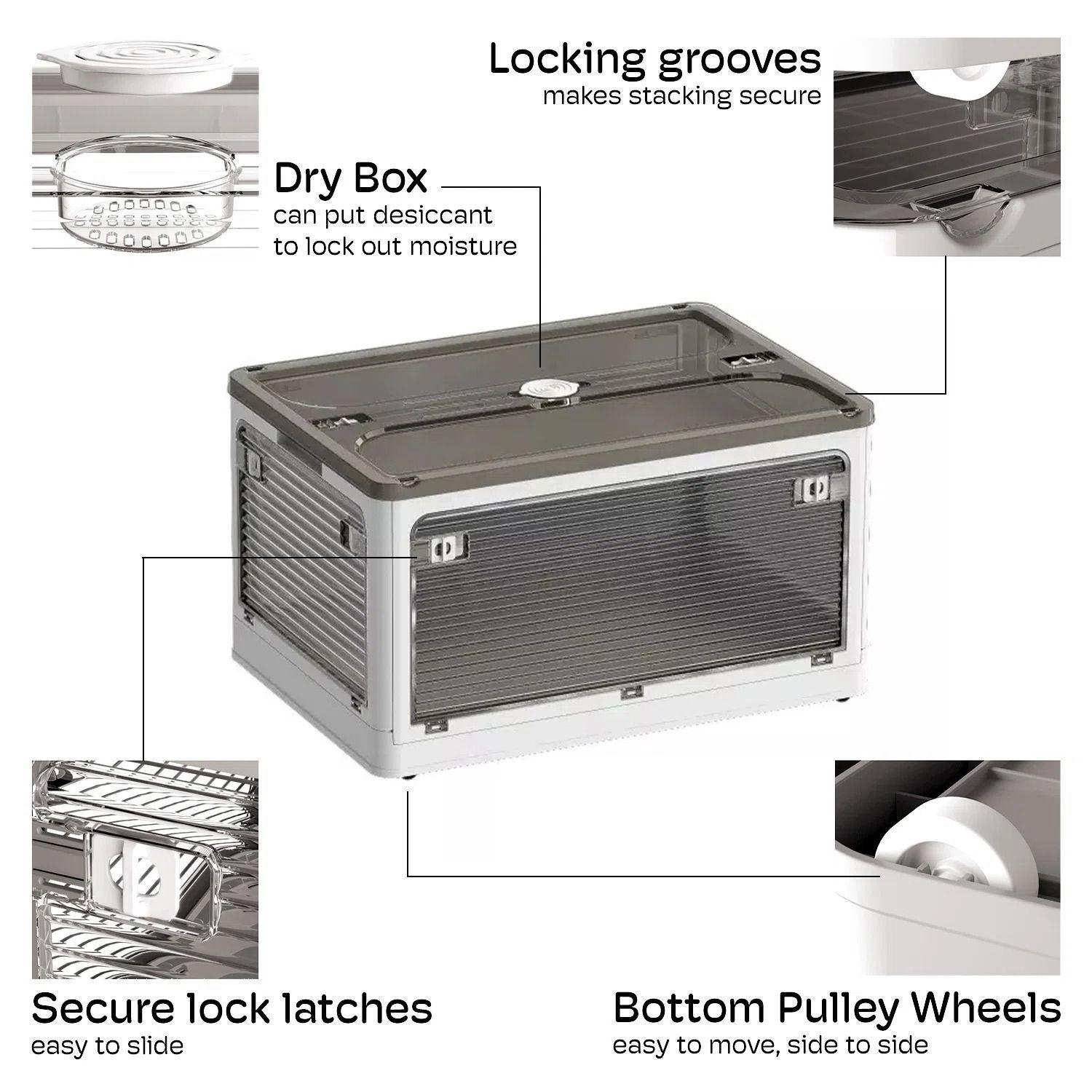 Caja Organizadora Apilable Y Plegable Mediana-4