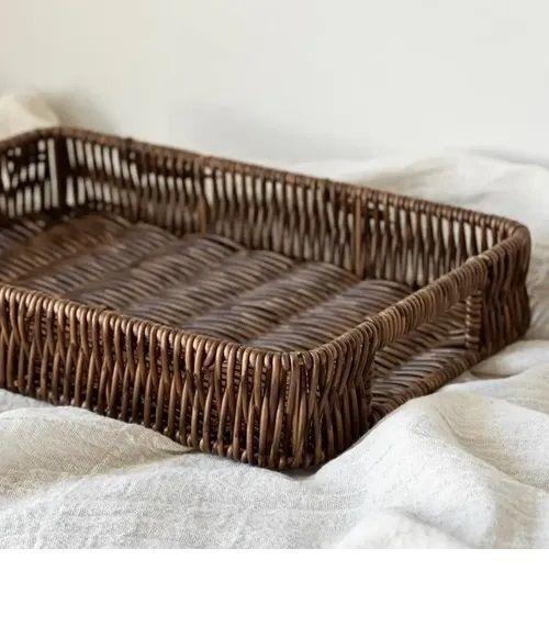 Bandeja Rectangular de Mimbre (32 × 23 × 5 cm) Color Marròn-2