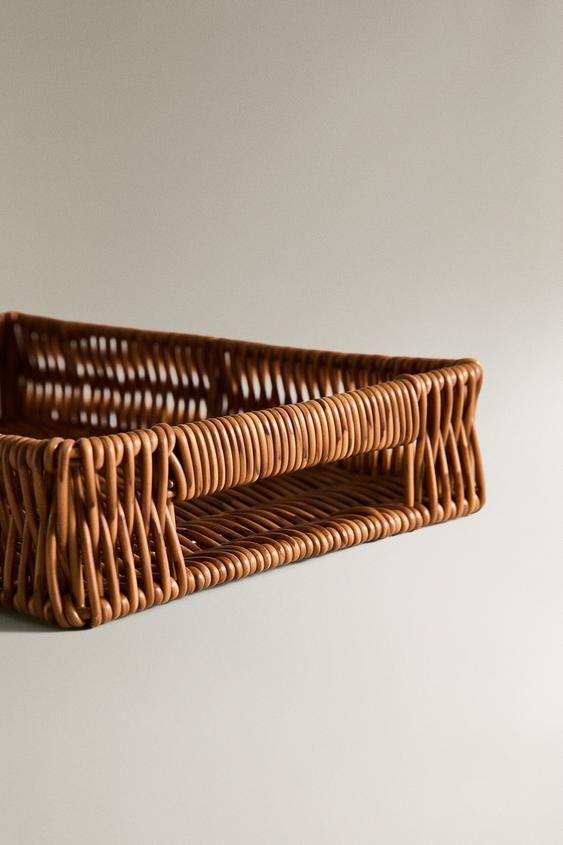 Bandeja Rectangular de Mimbre (32 × 23 × 5 cm) Color Marròn-3