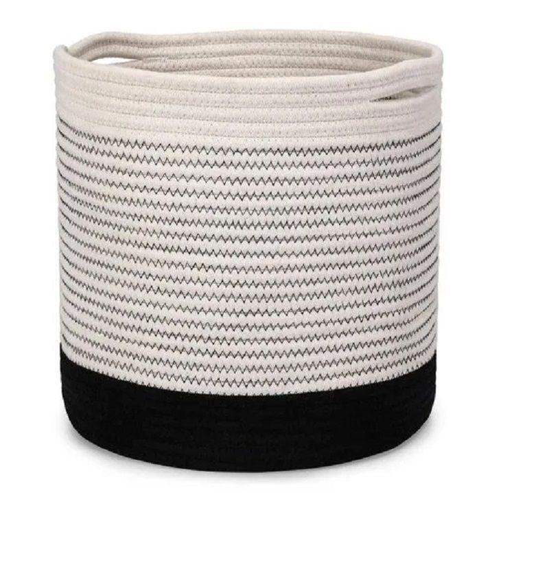 Cestas De Ropa Tejidas, Cesto almacenamiento tejido, Cuerda 30 x 30-2