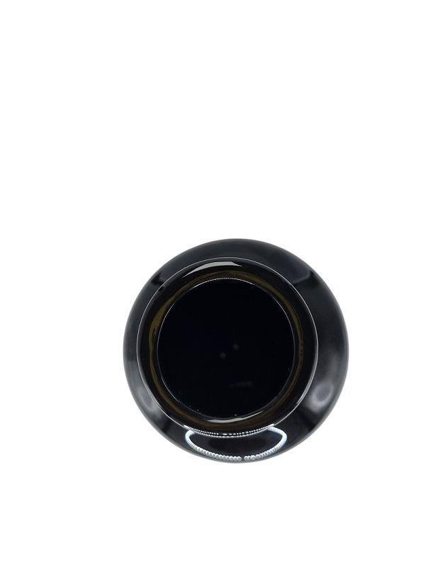 JARRON FLORERO DECORATIVO DE CRISTAL NEGRO VINTAGE -20 x 7-2