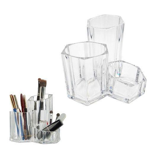 Organizador de Acrílico para Brochas y Lápices Cosméticos-0