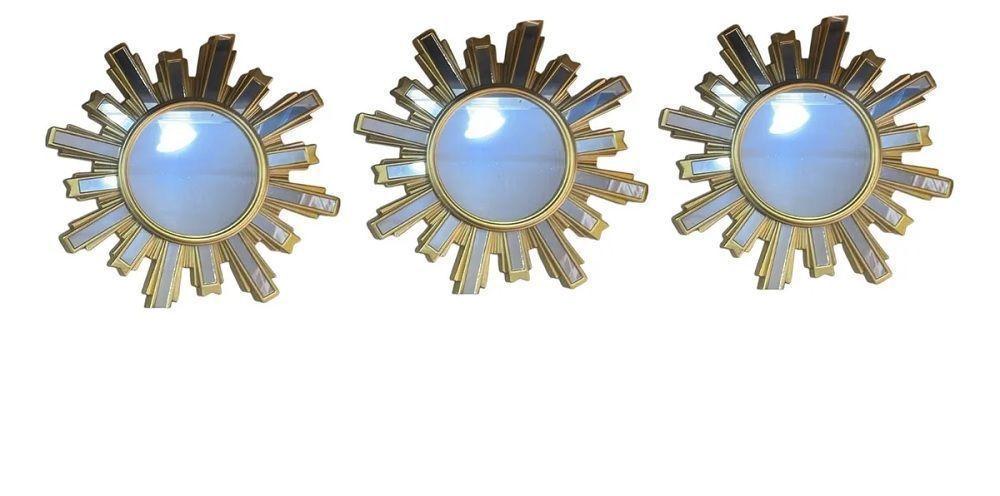 Set de espejos redondos decorativos forma Rayos del Sol-3