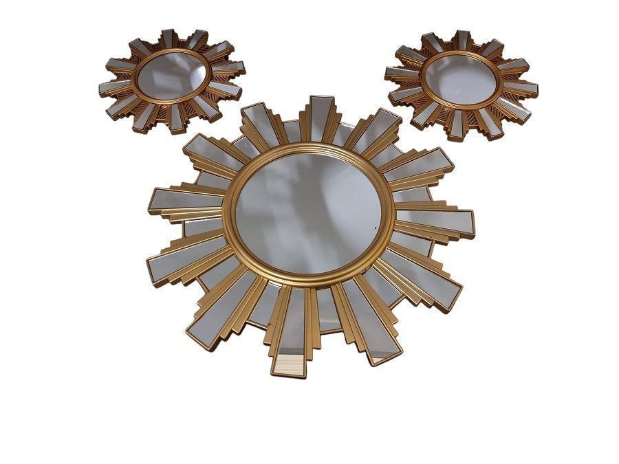 Set de espejos redondos decorativos forma Rayos del Sol-2