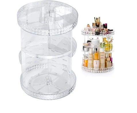 Organizador de Maquillaje  Acrílico Giratorio 360°  (26*35 *22 cm)-4