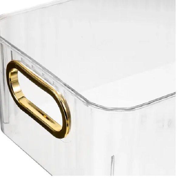 Caja organizadora plástica con tapa color blanca, 35 cmx 23.5 cmx 8 cm-1