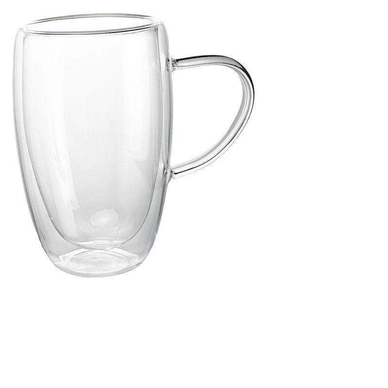 TAZA DE VIDRIO  TRANSPARENTE DOBLE PARED 450 ML-2
