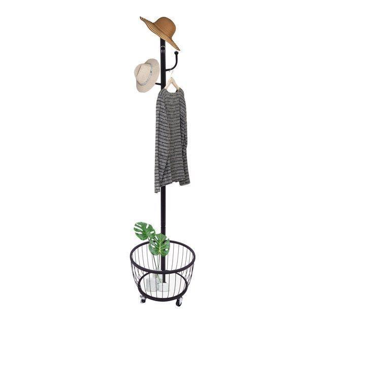 Perchero para colgar ropa de acero al carbono resistente con ruedas, 1.68 x 40 x 37-2