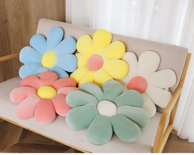 Cojín Flor Margarita Plush Suave Asiento 38 x 38 cm-5