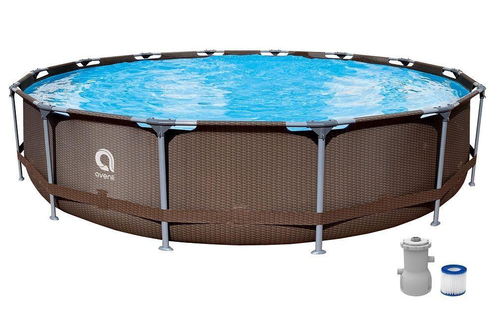 Piscina estructural café redonda 4,57x84cm-3