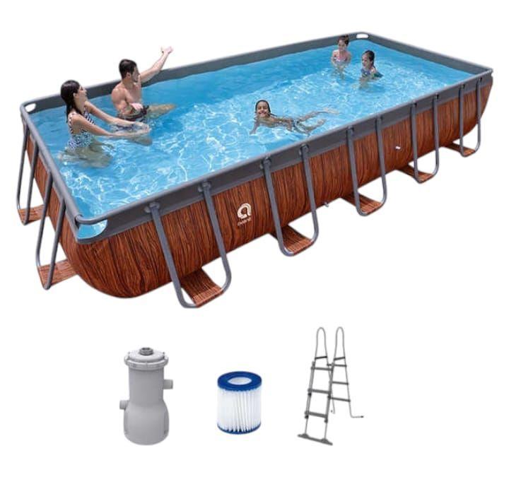 Piscina Estructural Rectangular con Accesorios 17823EU-2 MARRON-0