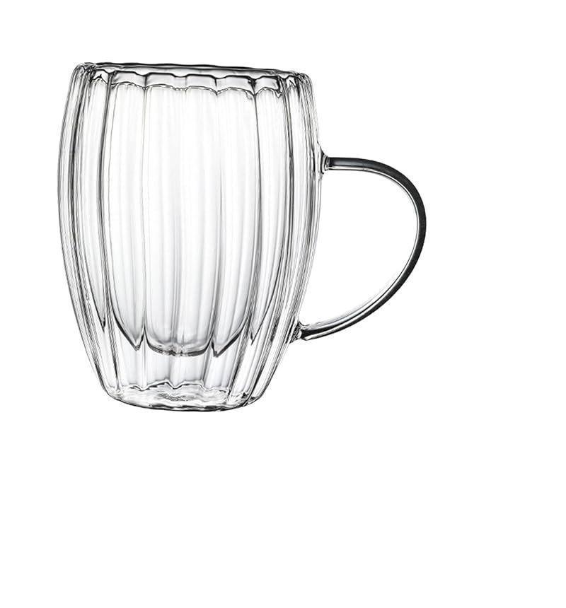 TAZA DE VIDRIO DOBLE PARED CON RELIEVE TRANSPARENTE 350ml-2