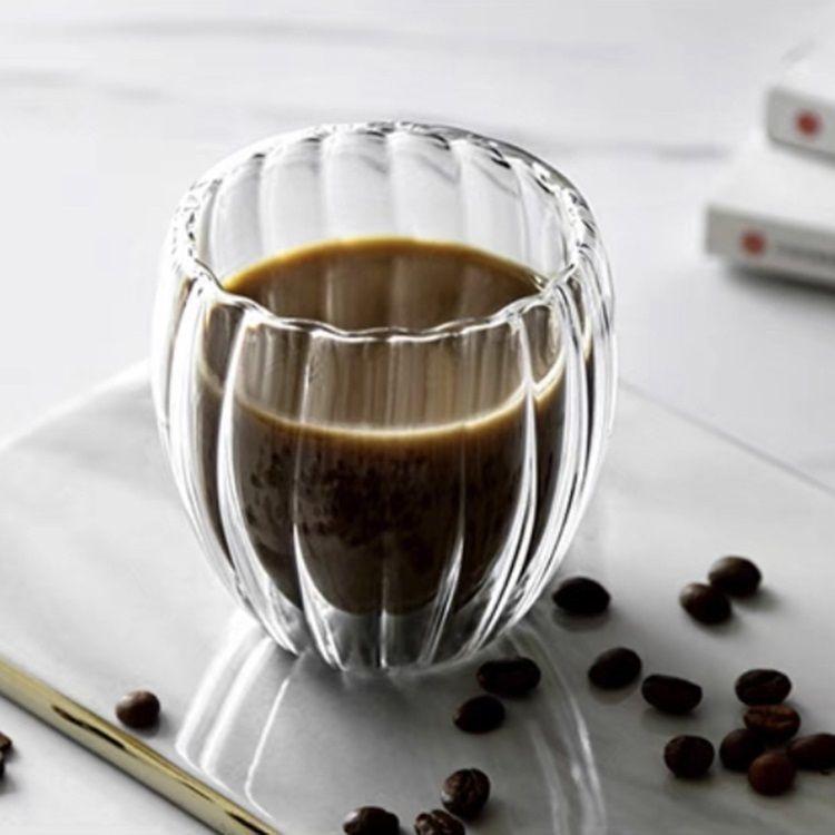 TAZA DE VIDRIO DOBLE PARED CON RELIEVE TRANSPARENTE 350ml-3