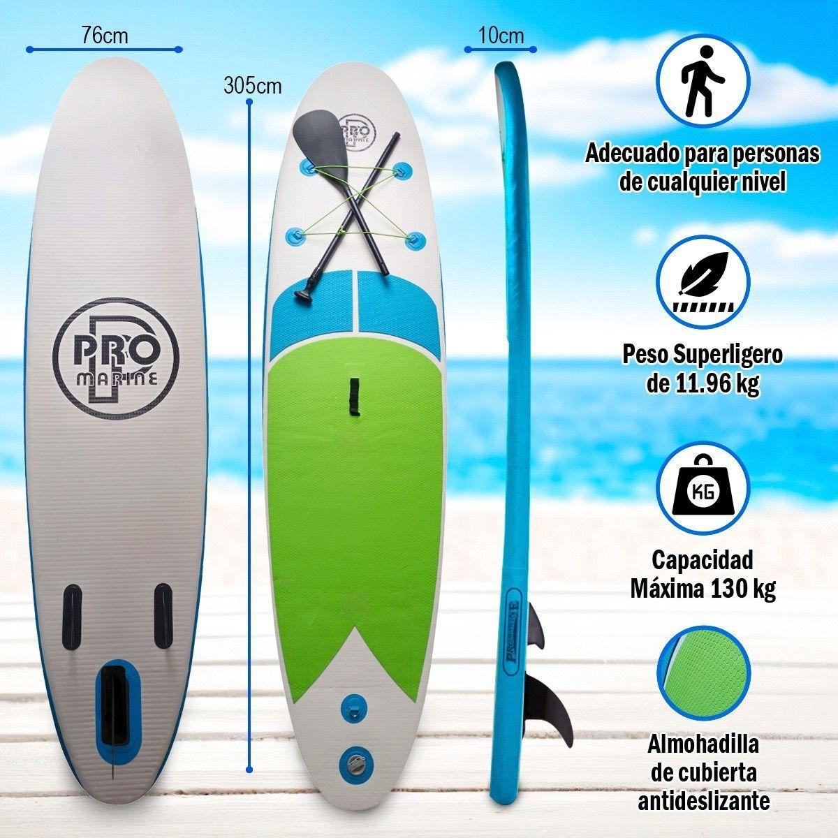Tabla Sup Inflable Verde Con Azul  TS12-1
