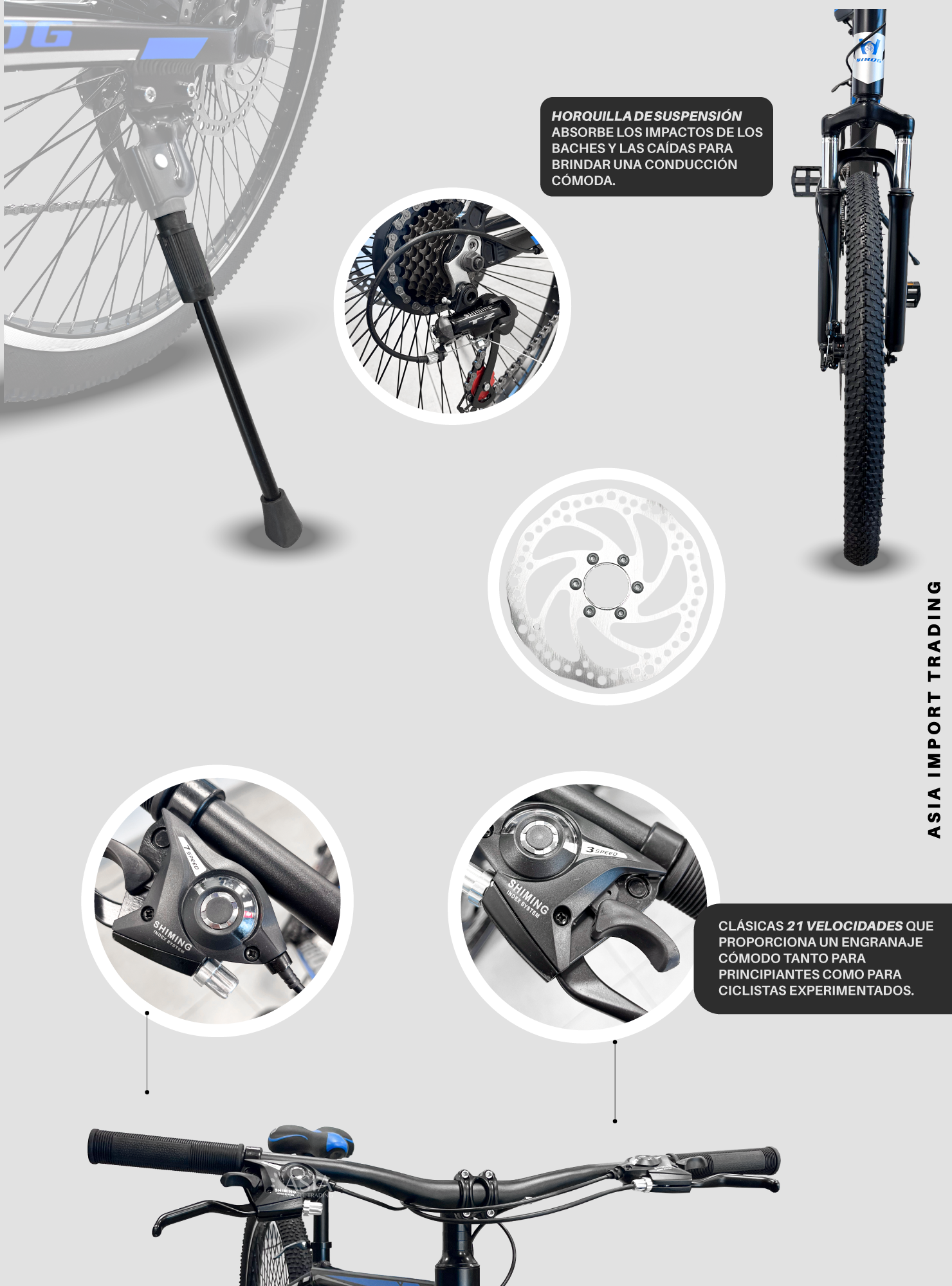 Bicicleta Mountain Bike Aro 29 Azul-2