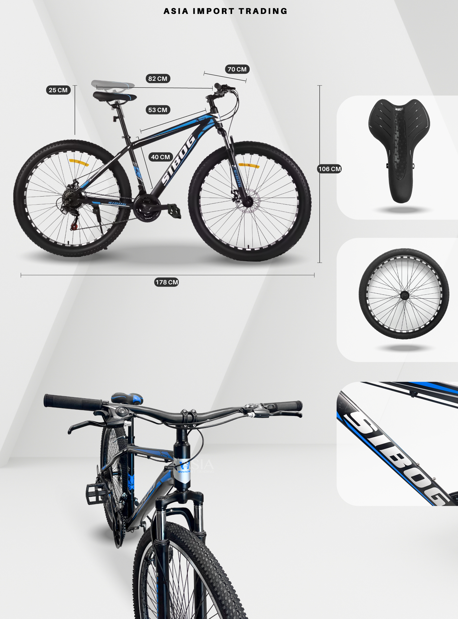 Bicicleta Mountain Bike Aro 29 Azul-3