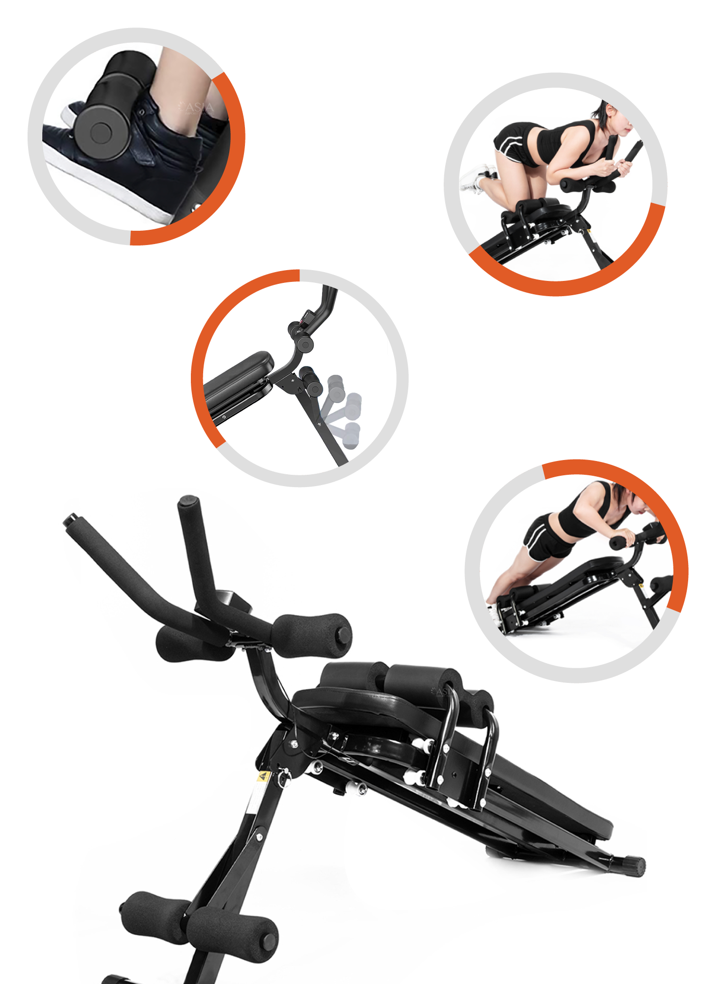 Banca Abdominal Plegable 2 en 1 -3