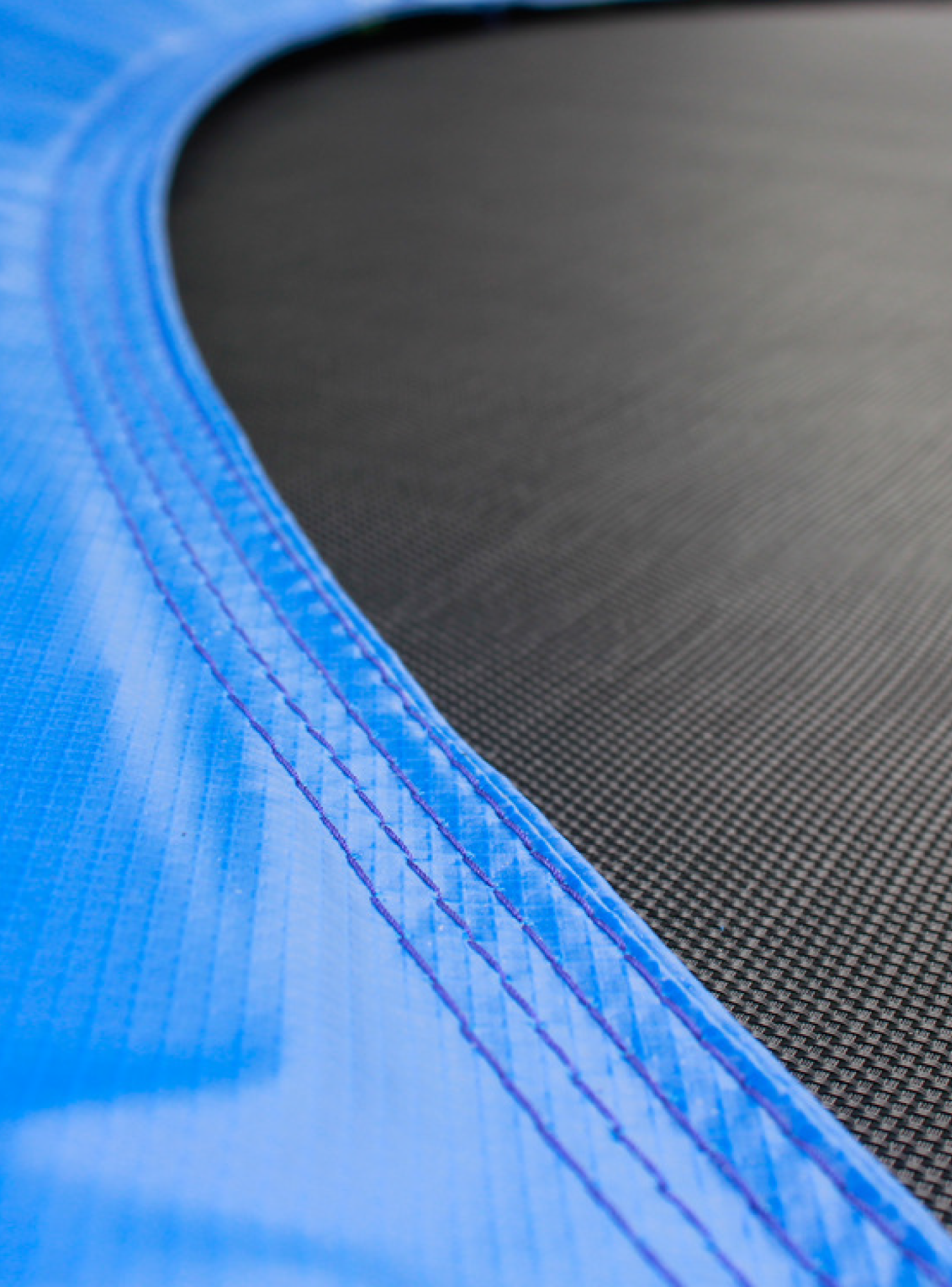 Cama Elastica con malla y Escalera 244 mts Azul PWRFitness-2
