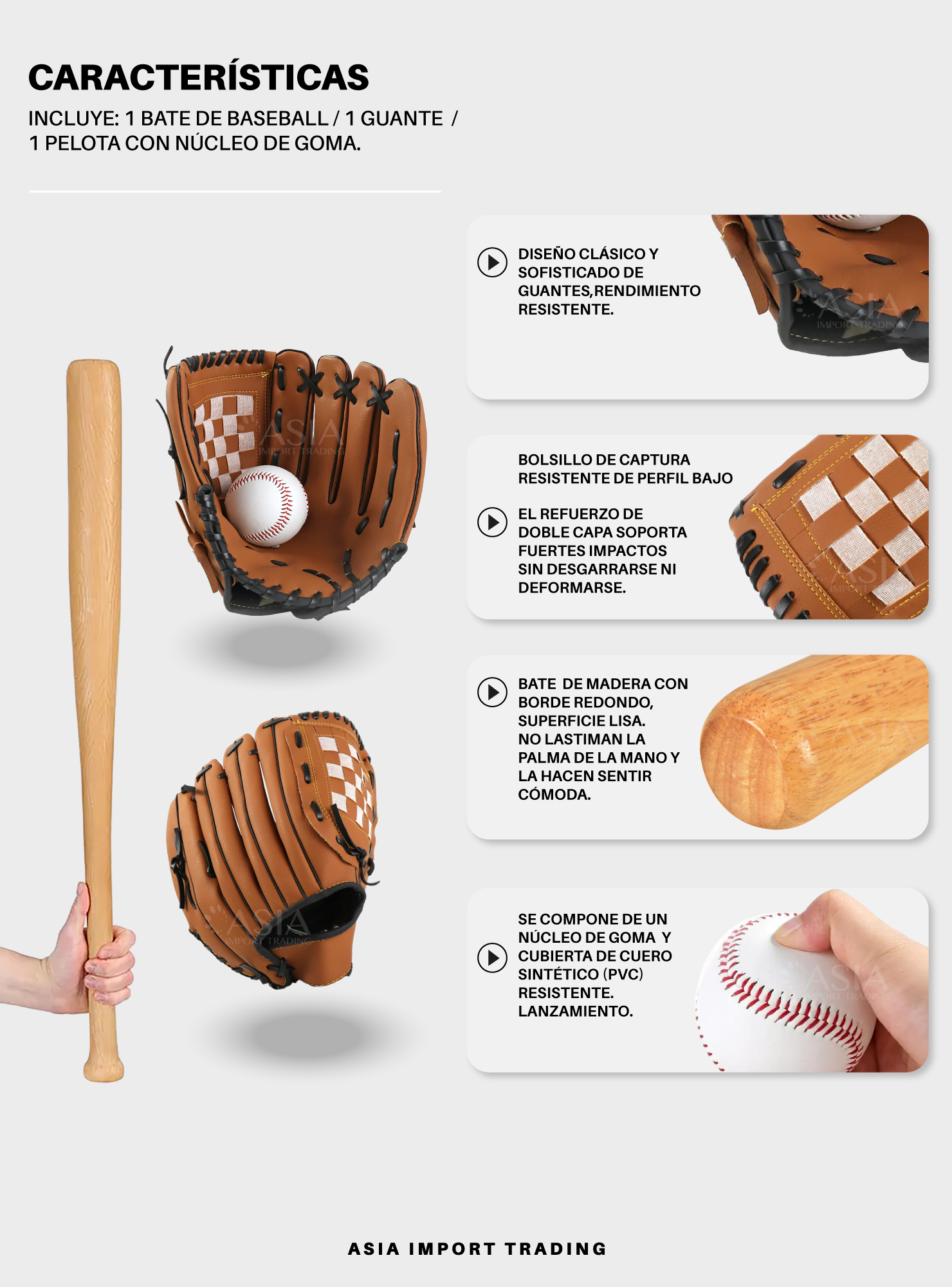 Set de Baseball Bate Madera-2