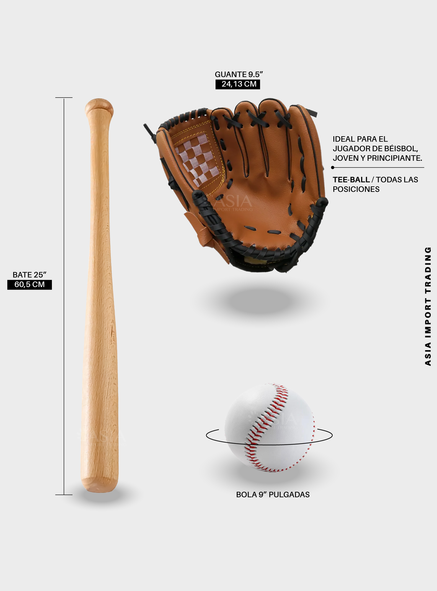 Set de Baseball Bate Madera-3