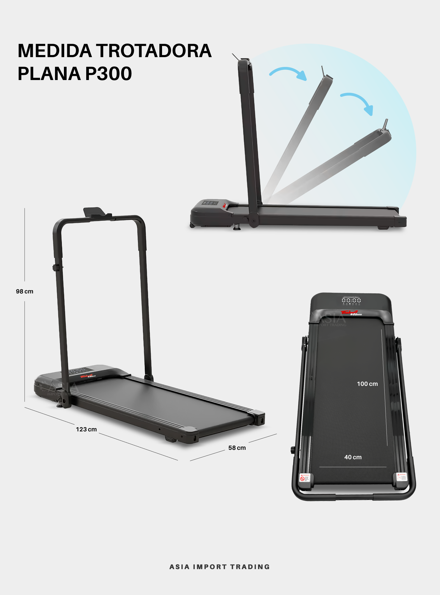 Trotadora Plana Treadmill P300 -3