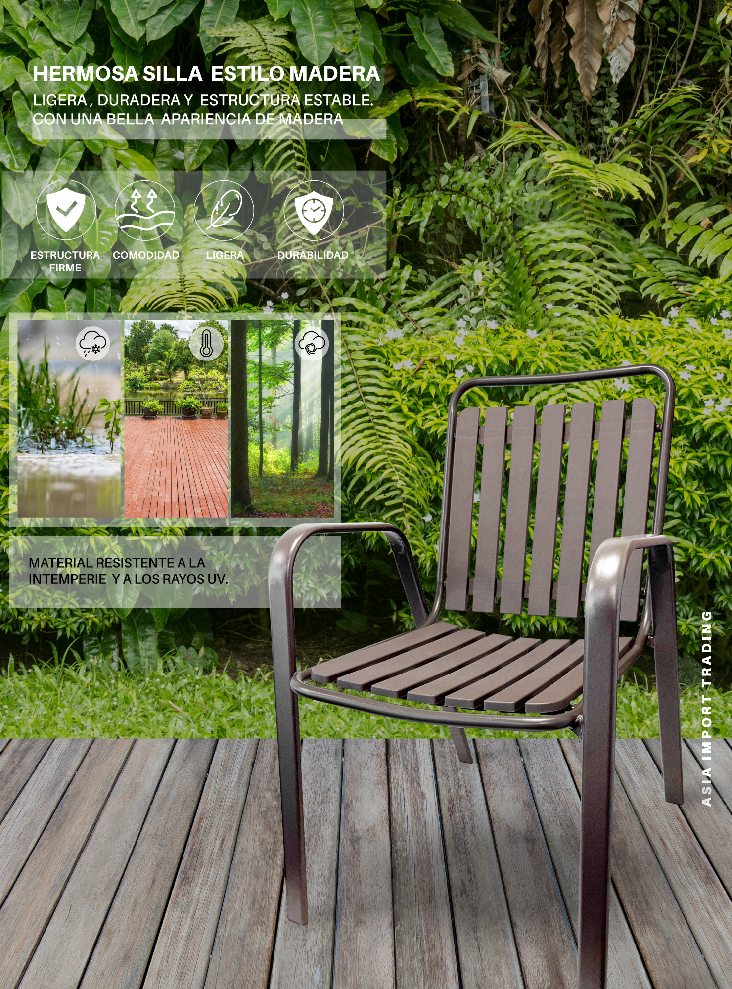 Silla de Terraza estilo Madera-1