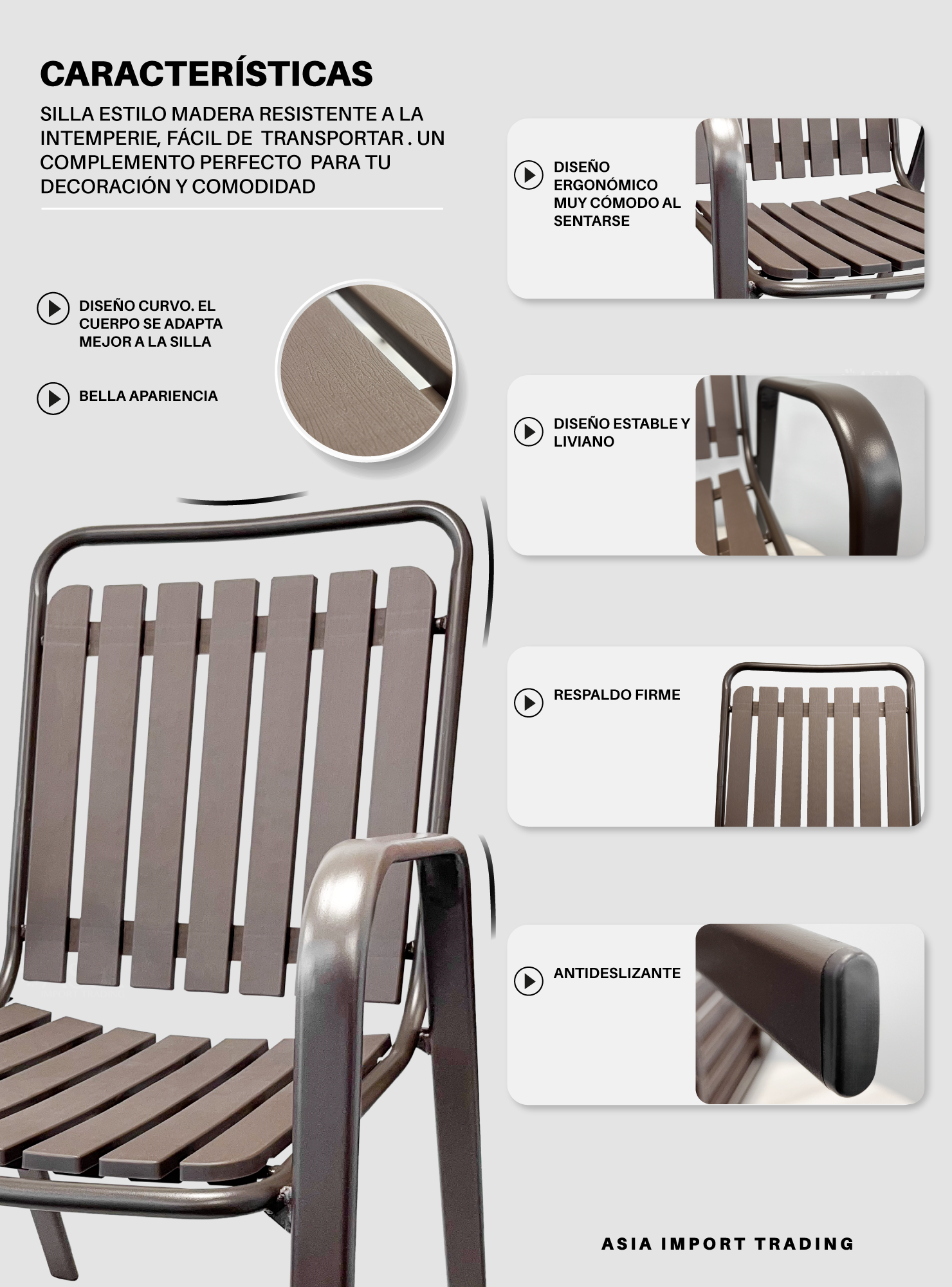 Silla de Terraza estilo Madera-2