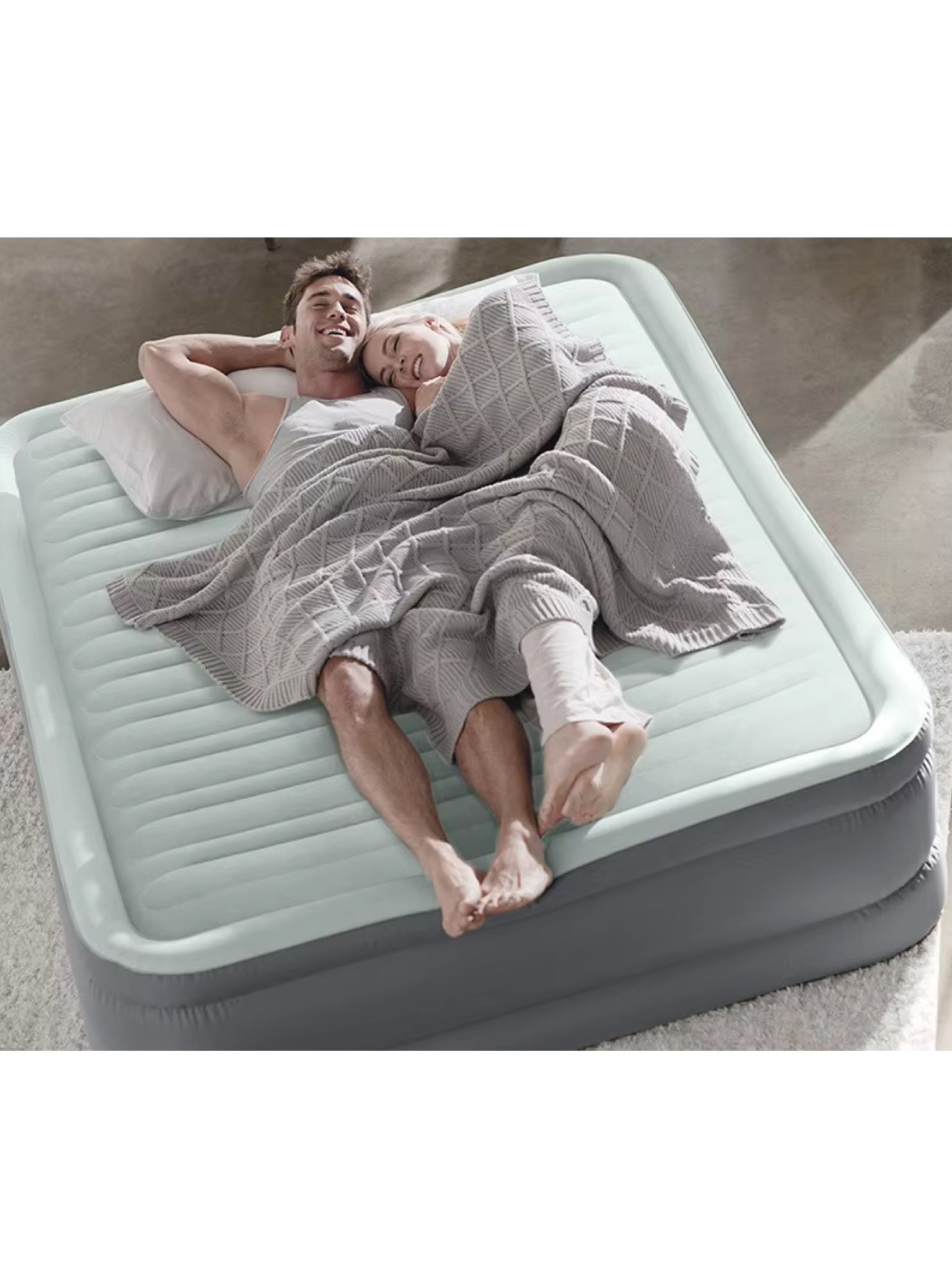 Colchon Inflable Electrico Intex Deluxe 1,52 x 2,03 x 0,33 m-1