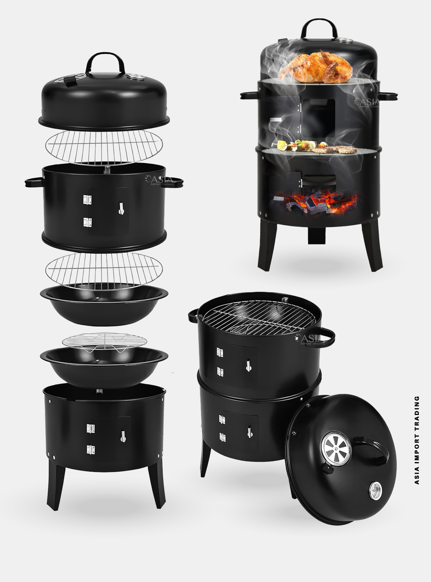 Ahumador vertical de 3 cuerpos-1