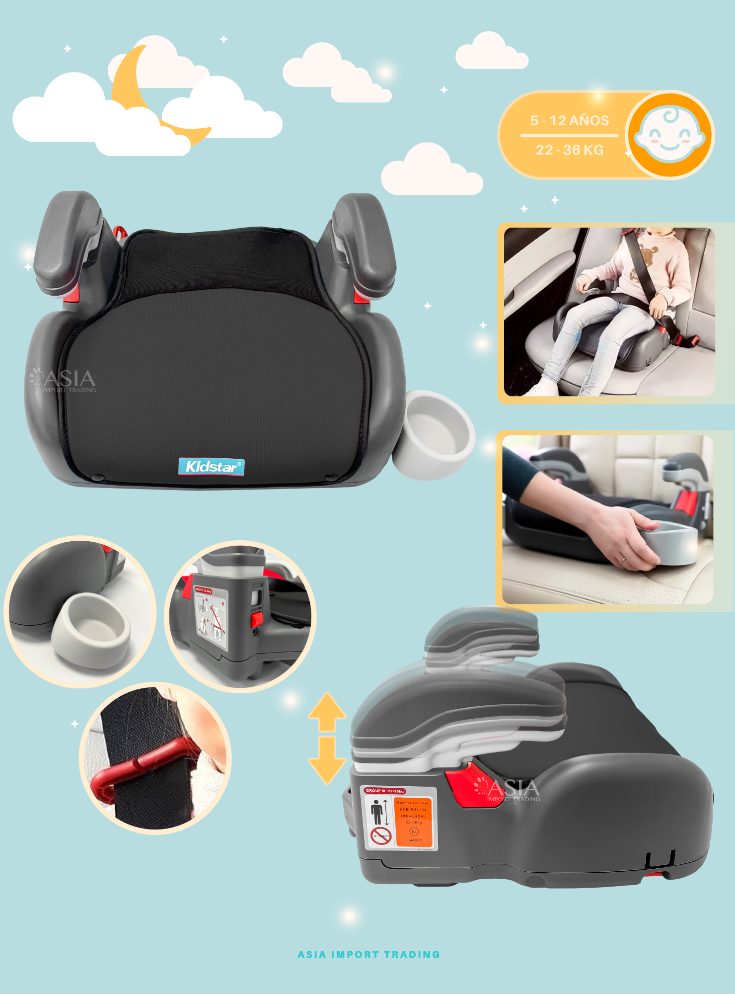 Alzador con apoyabrazo regulable color Gris-1