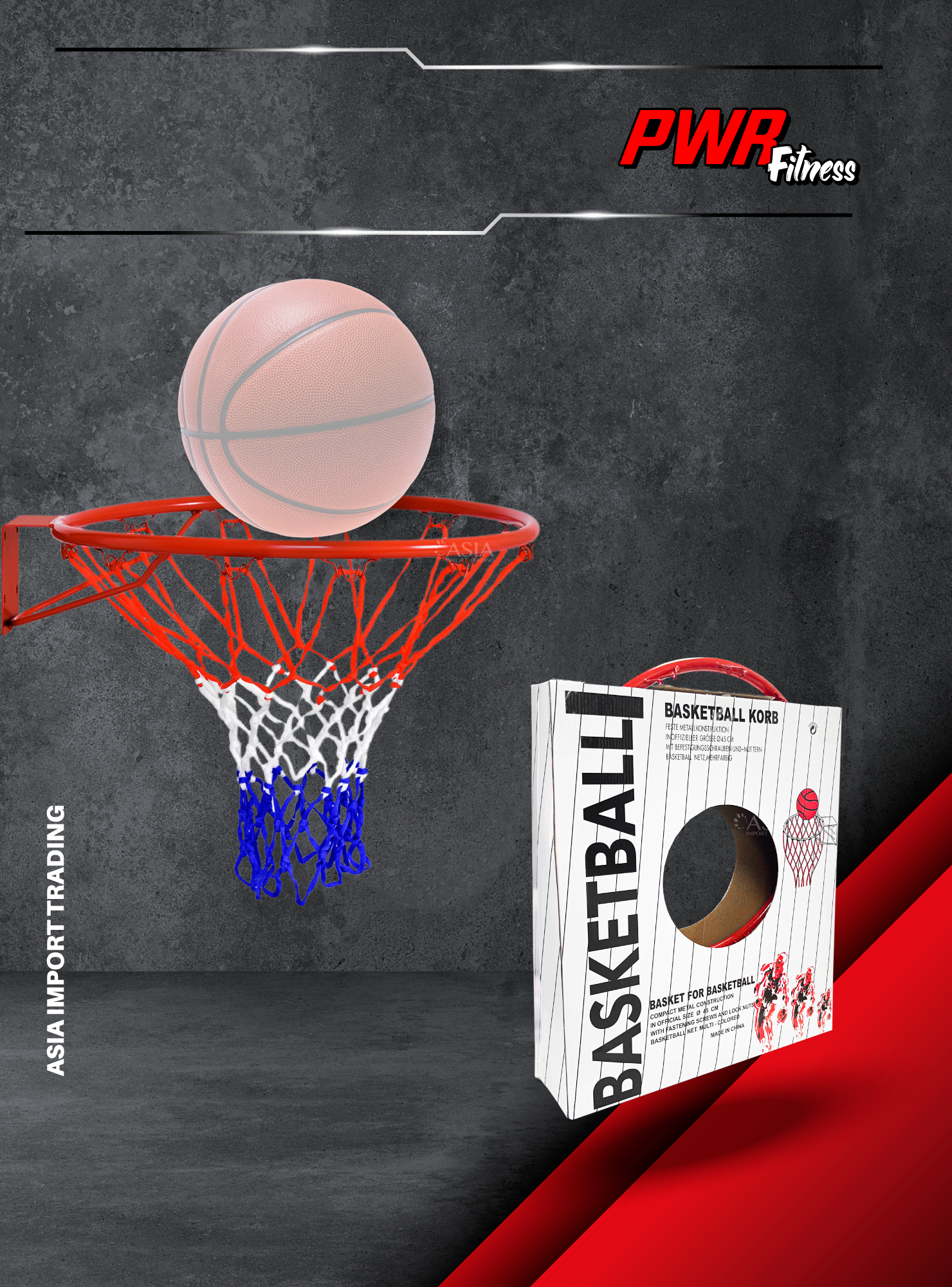 Aro de Básquetbal PWRFitness Modelo ARC-3905-3
