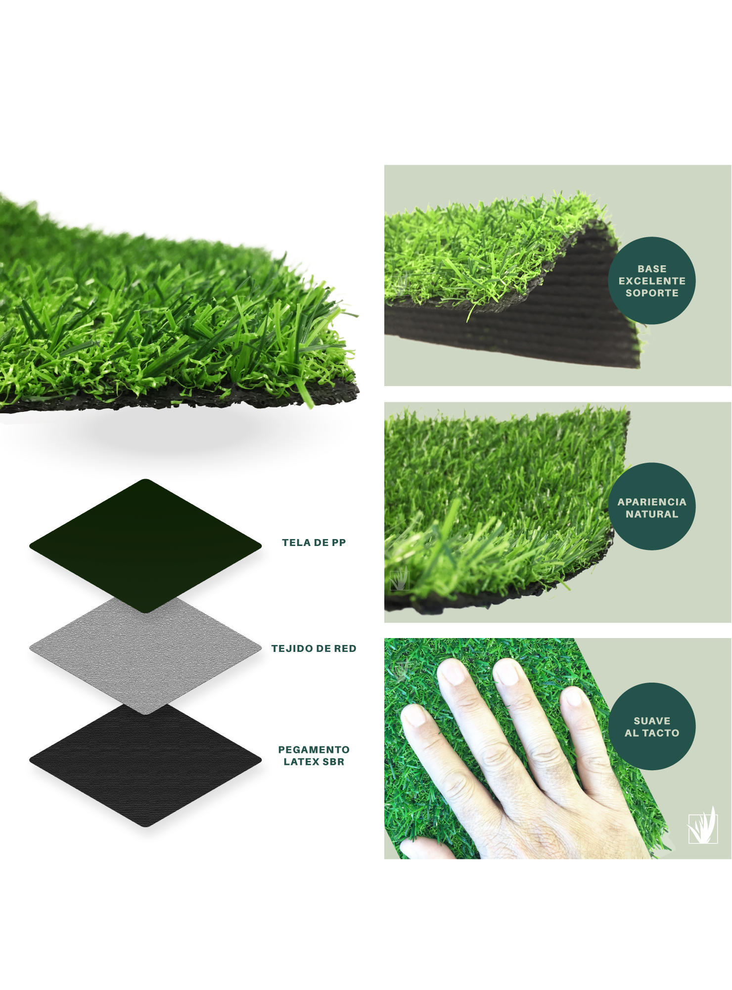 Pasto Sintetico 10milimetros espesor 30 mt2-3