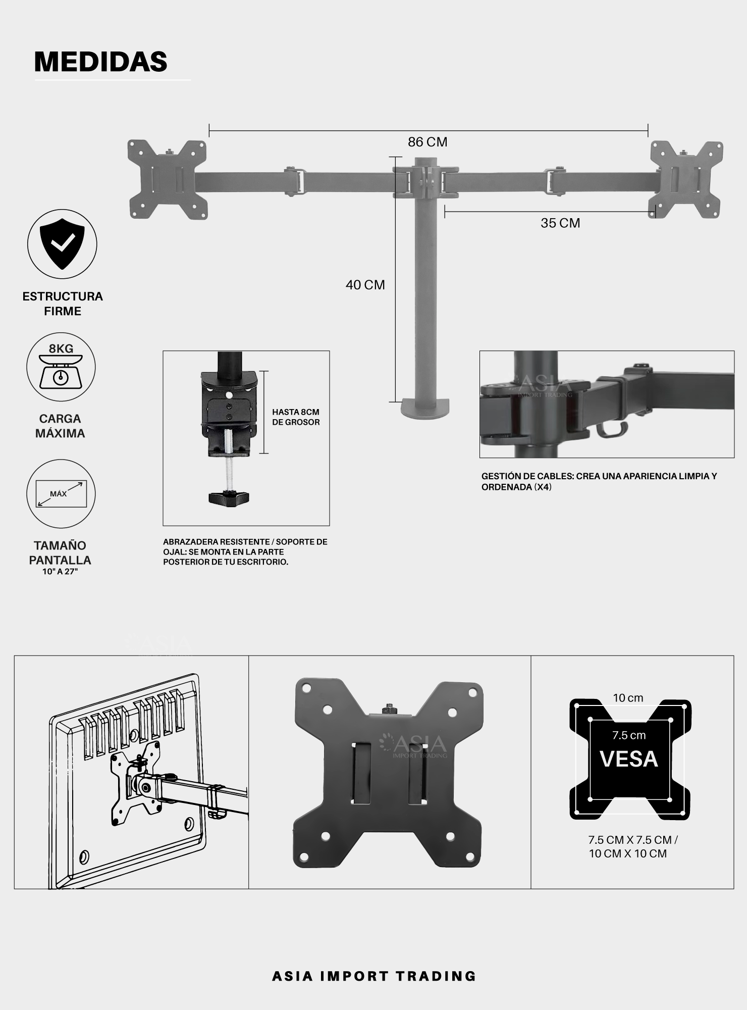 Soporte Monitor Doble -3