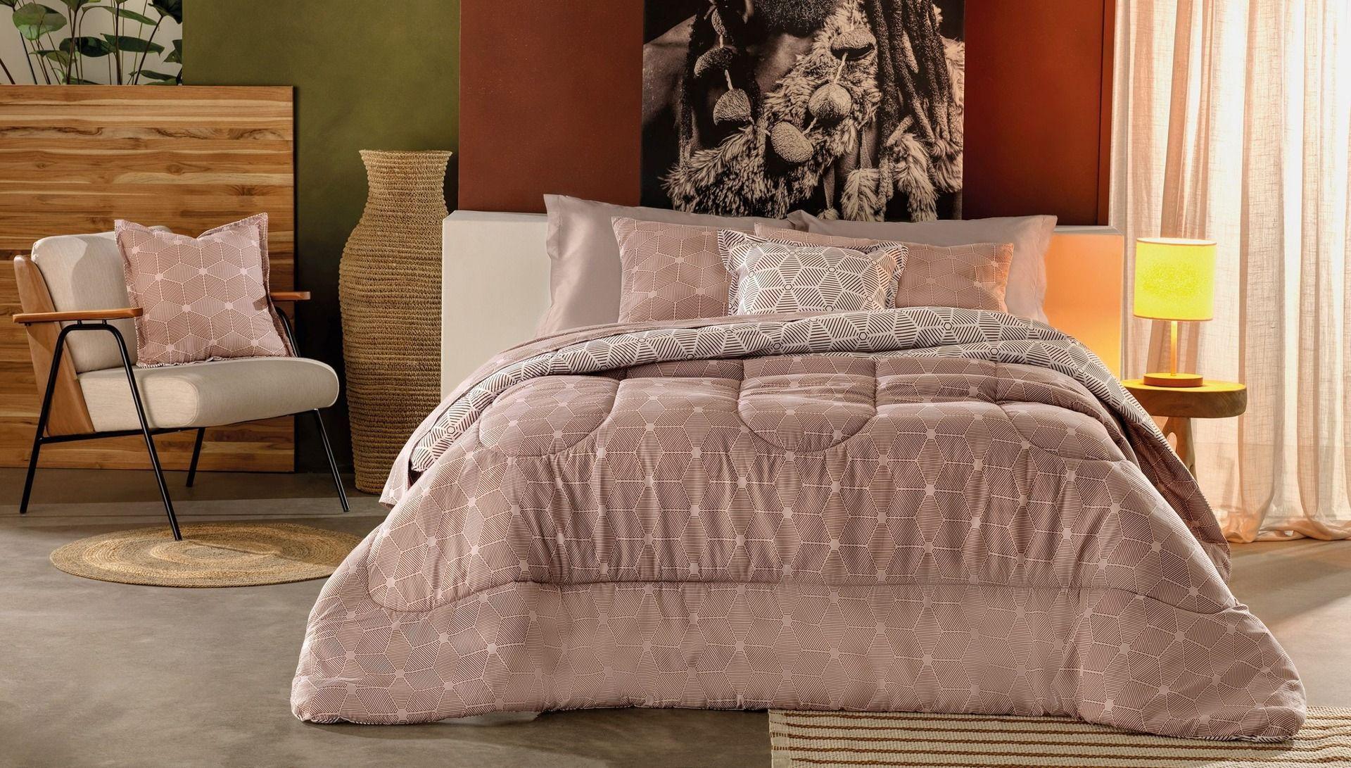 Plumón Reversible 2 Plazas 100% Algodón Loss-2