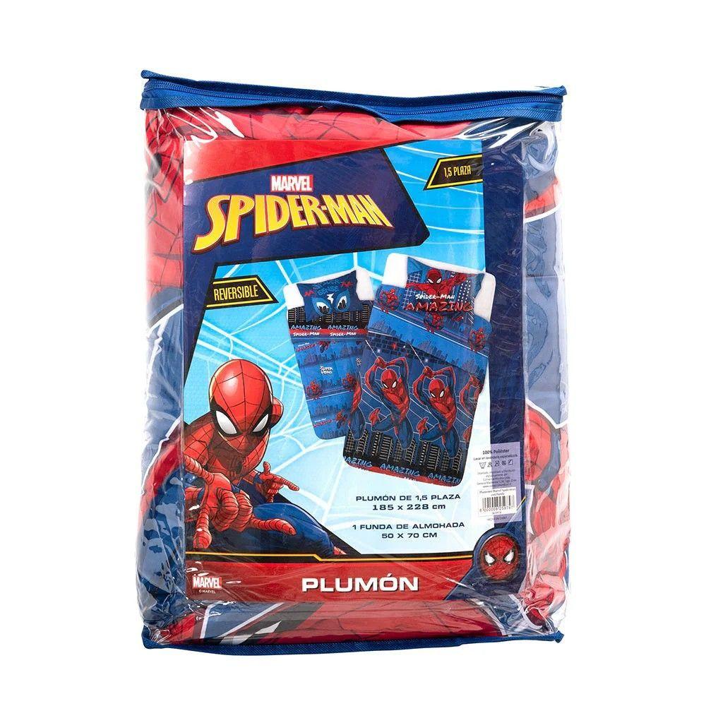 Plumón 1.5 Plazas Spiderman Azul-2