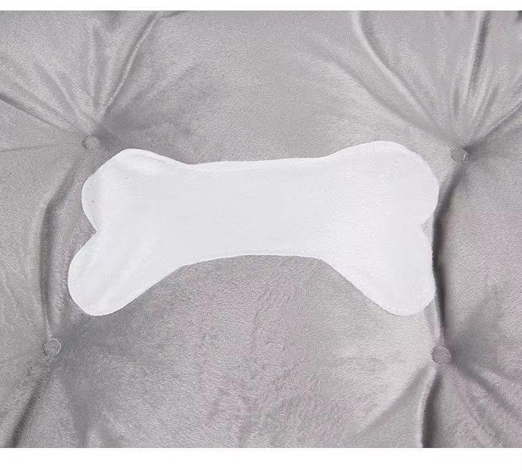 Cama Ortopédica para Perros 70x55cm Negro-gris-3