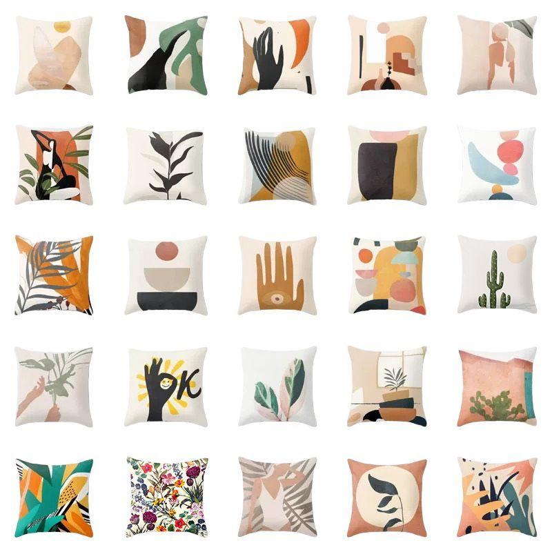 Cojin Moderno Abstracto Poliéster 45x45cm Formas Geo-3