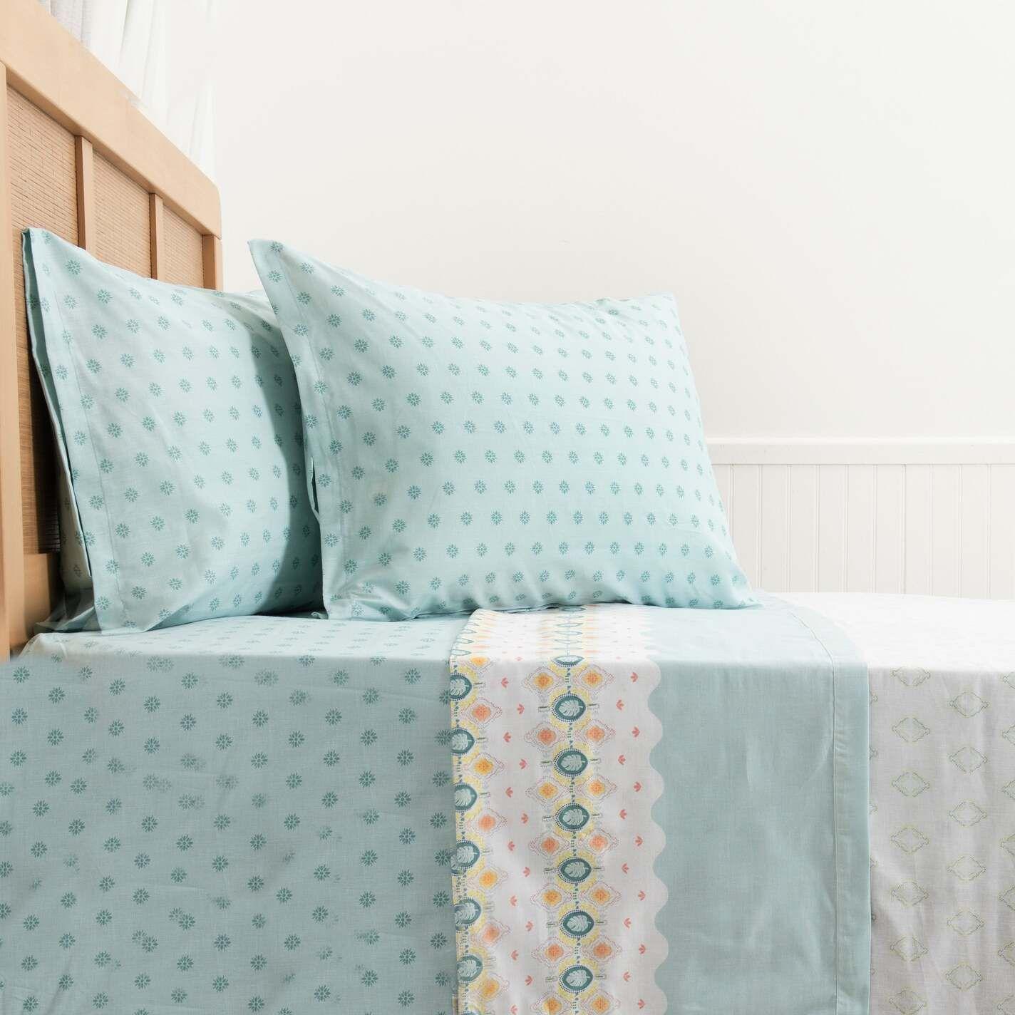 Juego de Sábanas Estampadas 144 Hilos King Mashini Diseño Cisne-2