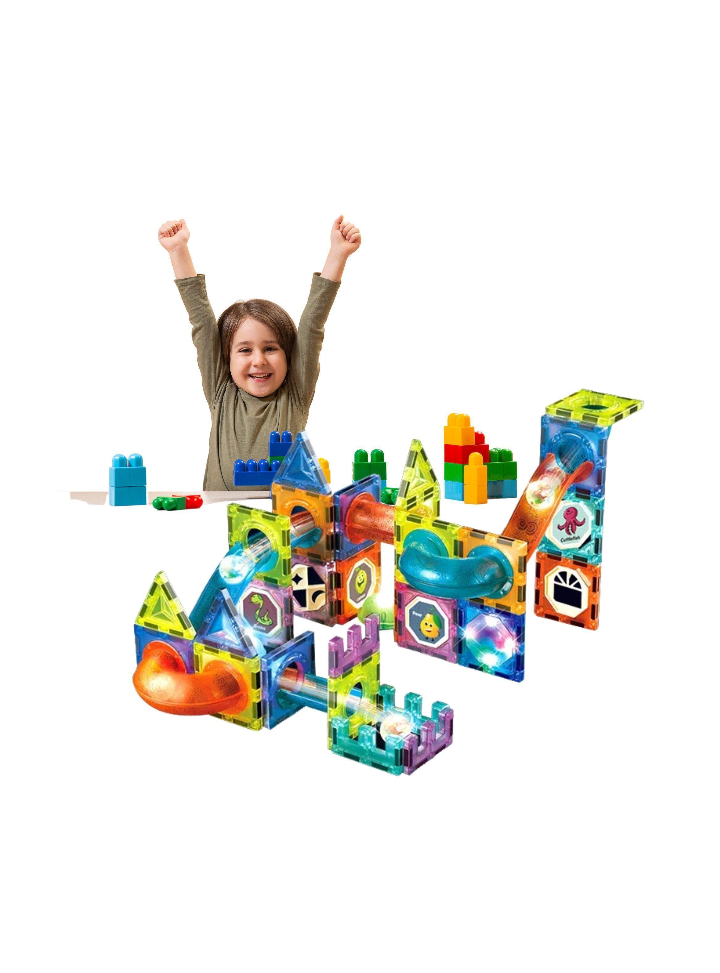 Bloque de Construcción Magnético Pista de Bola de luz 75 pcs-2