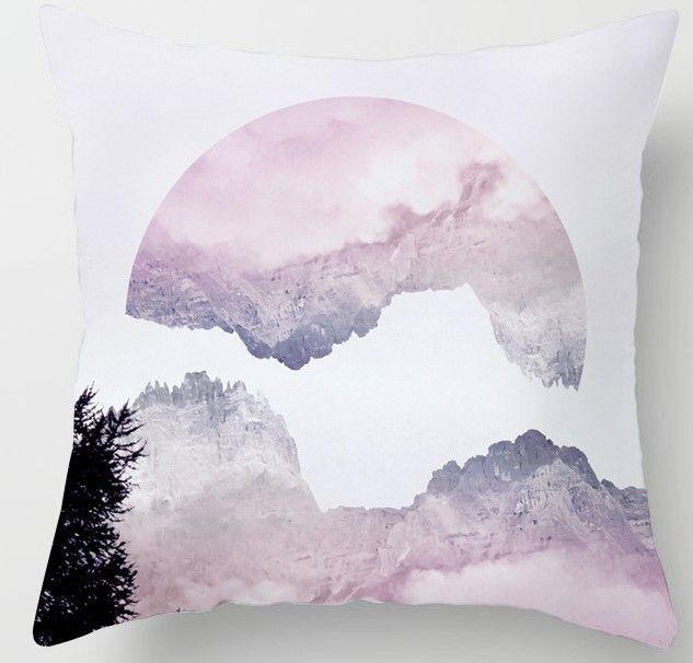 Cojin Moderno Urbano Poliéster 45x45cm Múltiples Diseños Montaña-0