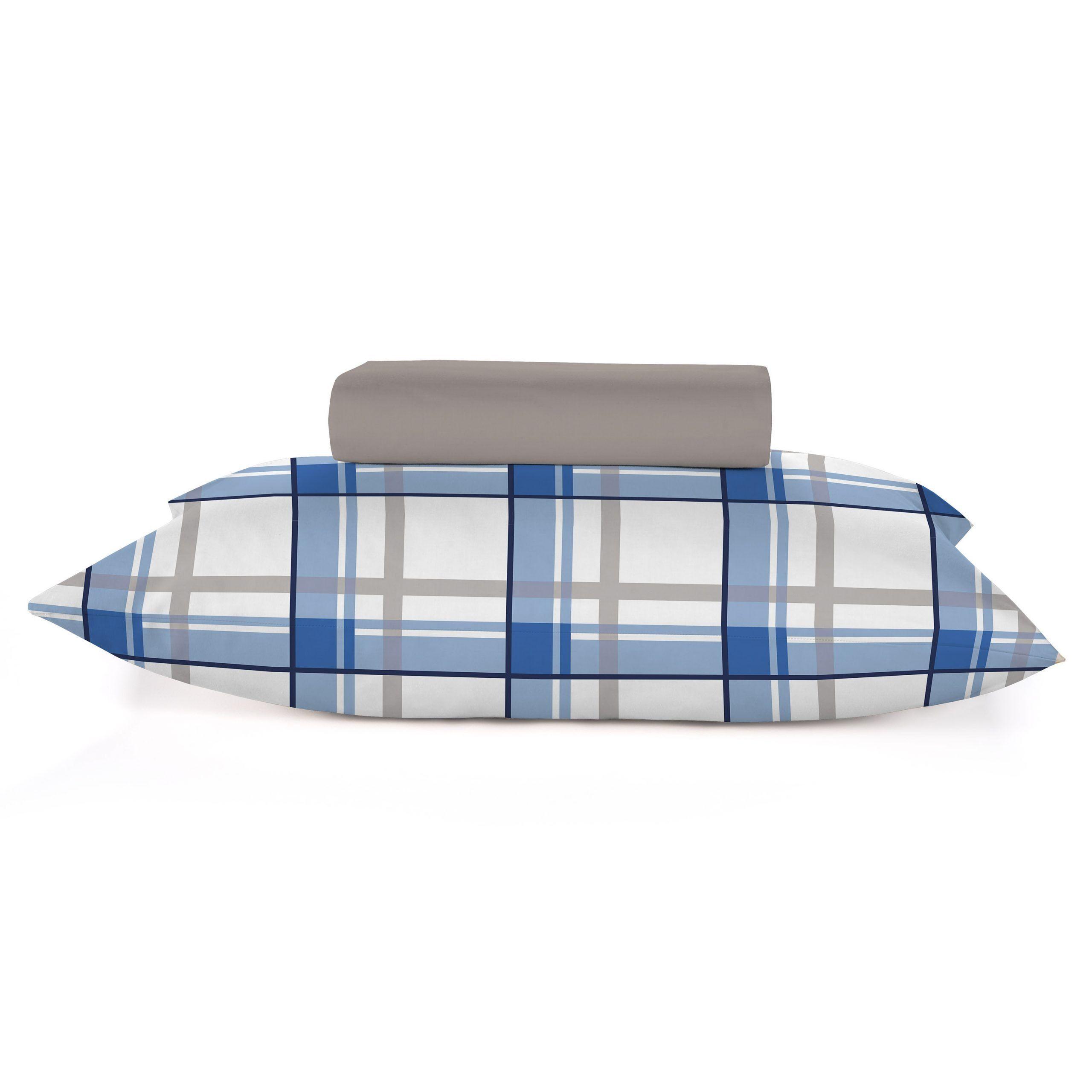 Juego de Sabanas Estampadas 150 Hilos 2 Plazas 100% Algodón Tartan-2