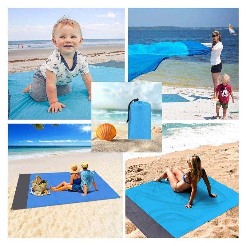 Manta Impermeable para Picnic o Playa 2Mt Azul-1